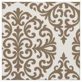 Braunes Heritage-Damask Stoff (Nahaufnahme)
