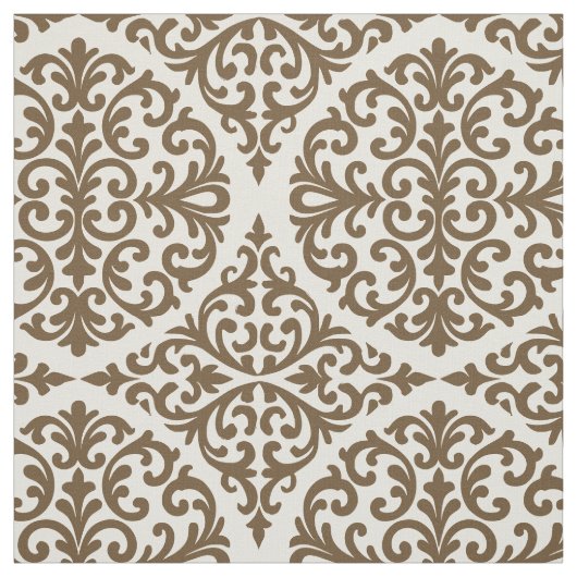 Braunes Heritage-Damask Stoff (Muster)