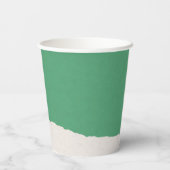 Braunes Hirsch im Schneebaum Minze Grün Pappbecher (Rückseite)