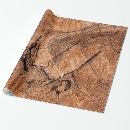 Braunes Holz Geschenkpapier (Ungerollt)