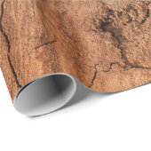 Braunes Holz Geschenkpapier (Rolleneckpunkt)