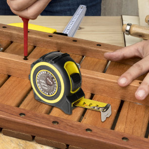 Braunes Holz, nageles Herz PAPA Vatertag Maßband