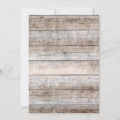 Braunes Holz und Lichter Elegante Einladung (Rückseite)