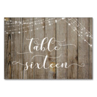 Braunes Holz und Lichter Tisch Sechzehn Karten