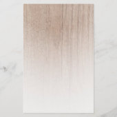 Braunes Holzaussehen Monogramm Elegante Vorlage Briefpapier (Rückseite)