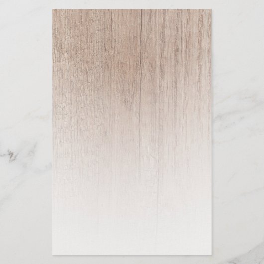 Braunes Holzaussehen Monogramm Elegante Vorlage Briefpapier (Rückseite)