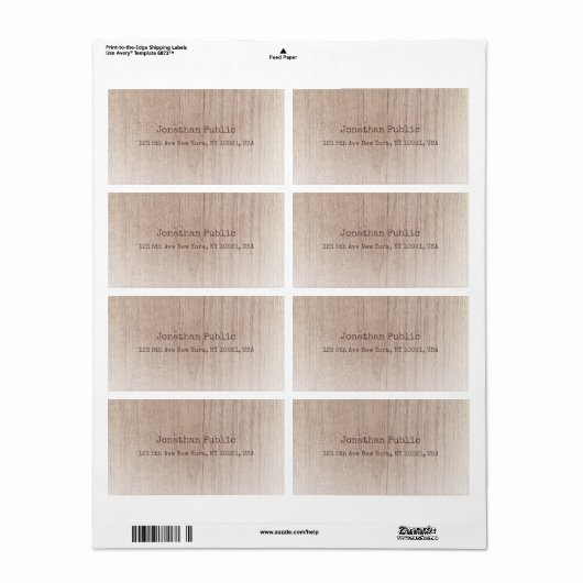 Braunes Holzbrett Aussehen gestörte Textvorlage (Vorne)