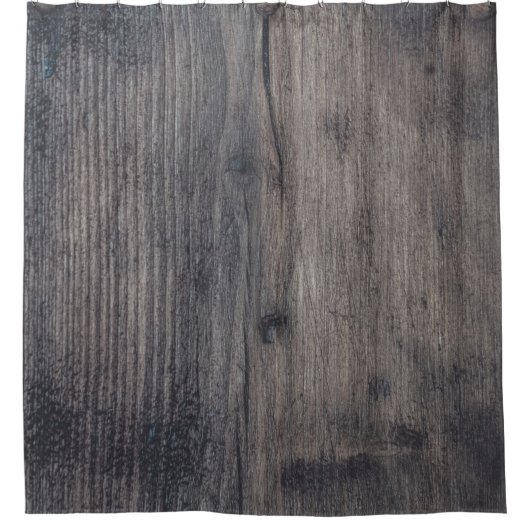 Braunes Holzbrett Duschvorhang (Vorderseite)