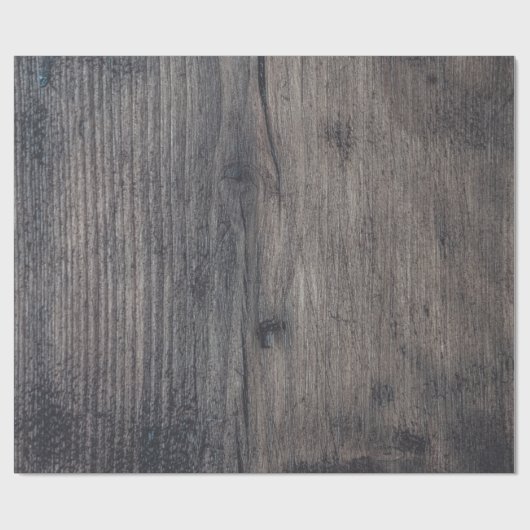 Braunes Holzbrett Geschenkpapier (Flach)