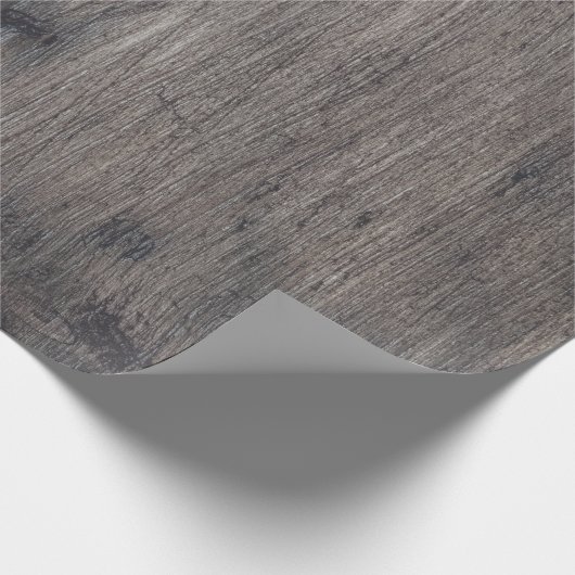 Braunes Holzbrett Geschenkpapier (Ecke)
