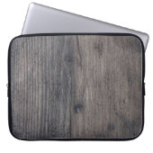 Braunes Holzbrett Laptopschutzhülle (Vorderseite)