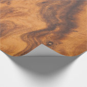 Braunes Holzdesign Geschenkpapier (Ecke)
