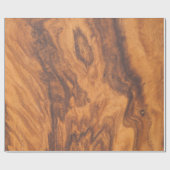 Braunes Holzdesign Geschenkpapier (Flach)