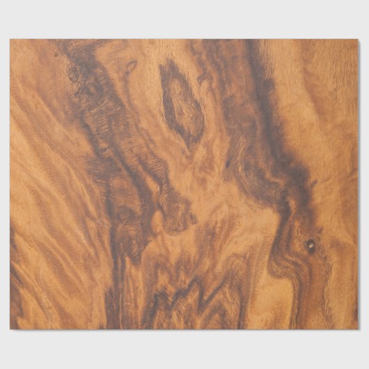 Braunes Holzdesign Geschenkpapier (Flach)