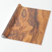 Braunes Holzdesign Geschenkpapier (Ungerollt)