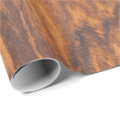 Braunes Holzdesign Geschenkpapier (Rolleneckpunkt)