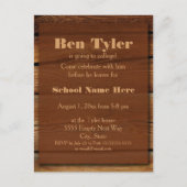 Braunes Holzkörnchen weg zur Uni Postkarte (Vorderseite)