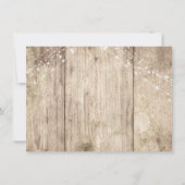 Braunes Holzleuchten hier kommt das Zeichen des Br Einladung (Rückseite)