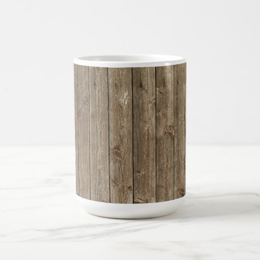 Braunes Holzmuster handlich rustikal Kaffeetasse (Mittel)