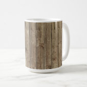 Braunes Holzmuster handlich rustikal Kaffeetasse (VorderseiteRechts)