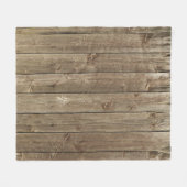 Braunes Holzmuster Rustikales Fleece Blanket (Vorderseite (Horizontal))