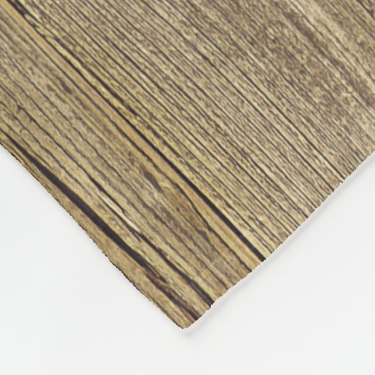 Braunes Holzmuster Rustikales Fleece Blanket (Ecke)