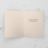 Braunes Huhn, braune Kuh Geburtstagskarte Karte (Innenseite)