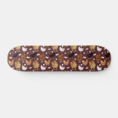 Braunes Huhn und das Eiermuster Skateboard (Horizontal)
