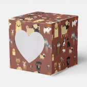 Braunes Hundemuster. Geschenkschachtel (Vorderseite)