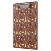 Braunes Hundemuster. Klemmbrett (Links)