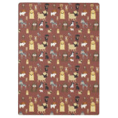Braunes Hundemuster. Klemmbrett (Rückseite)