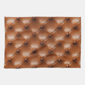 Braunes Imitat Leder (Lederlook) Geschirrtuch (Horizontal)