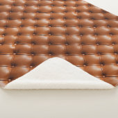 Braunes Imitat Leder (Lederlook) Sherpadecke (3/4)