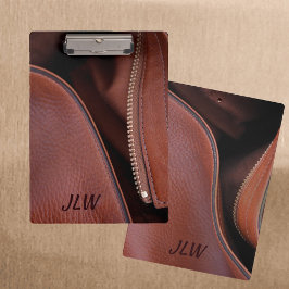 Braunes Imitat Leder ungerzogen Klemmbrett