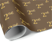 Braunes, Imitate Gold 2. (2.) Event Wrapping Paper Geschenkpapier (Rolleneckpunkt)