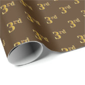 Braunes, Imitate Gold 3. (3.) Event Wrapping Paper Geschenkpapier (Rolleneckpunkt)