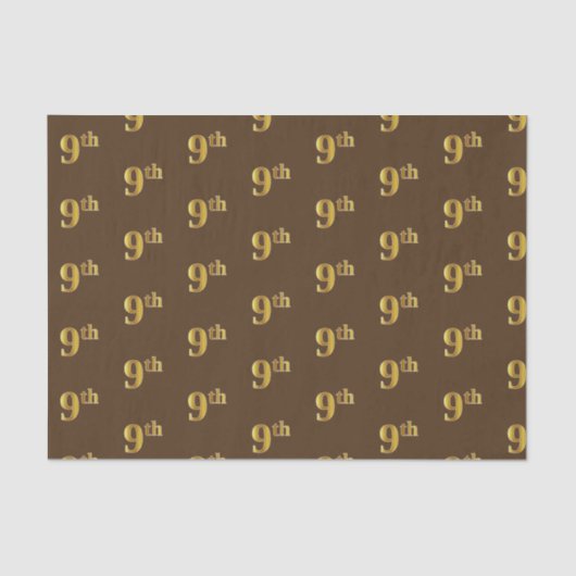 Braunes, Imitate Gold 9. (9.) Event Tissue Paper Seidenpapier (Vorderseite)