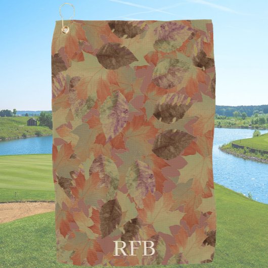 Braunes individuelles Monogramm oder Name Camo Golfhandtuch