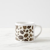Braunes Kaffebohnenmuster Espressotasse (Rechts)