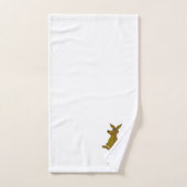 Braunes Känguru-Design Monogramm Badhandtuch Set (Handtuch)