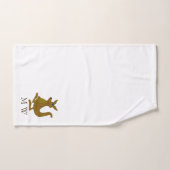 Braunes Känguru-Design Monogramm Badhandtuch Set (Handtuch)