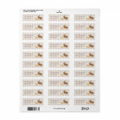 Braunes Kaninchen und Karotten Beige Gingham Oster (Vorne)