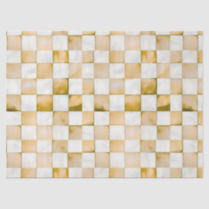 Braunes kariertes Dekorations-Seidenpapier Seidenpapier