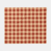 Braunes kariertes Gingham-Muster Fleecedecke (Vorderseite (Horizontal))