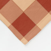 Braunes kariertes Gingham-Muster Fleecedecke (Ecke)