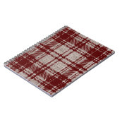 Braunes Kariertes Notebook Notizblock (Linke Seite)