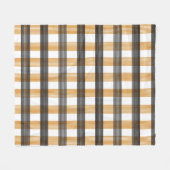 Braunes Karo-Karo-Muster Fleecedecke (Vorderseite (Horizontal))