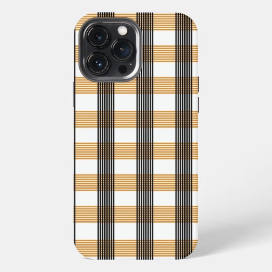 Braunes Karo-Karo-Muster iPhone Hülle (Rückseite)