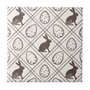 Braunes Karo-Ostern Fliese