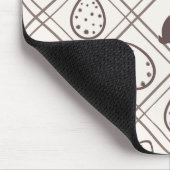Braunes Karo-Ostern Mousepad (Ecke)